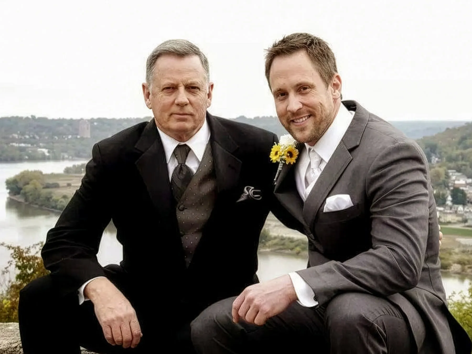 Ken Adair with his dad on Ken’s wedding day.